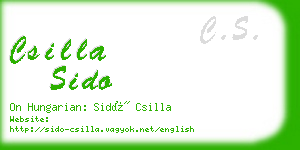 csilla sido business card